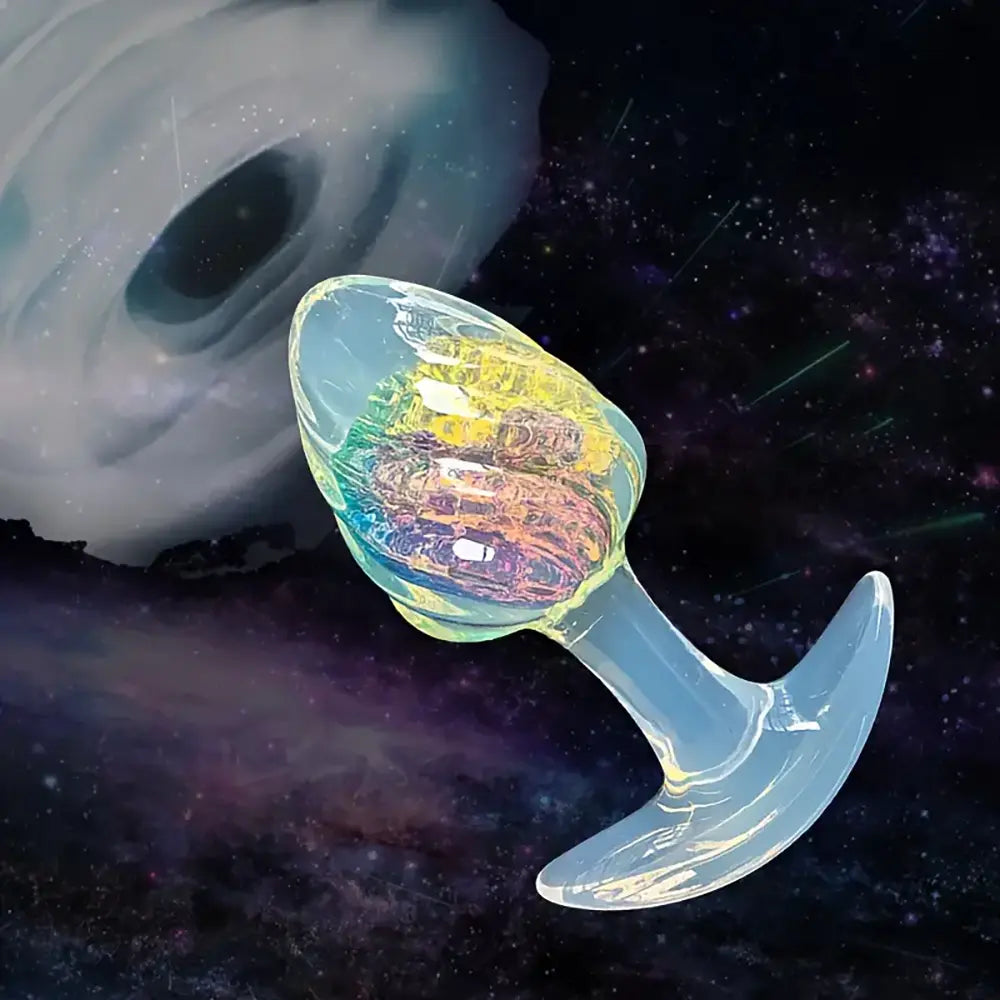 Transparent Color-Changing Silicone Butt Plug Textured Anal Toy
