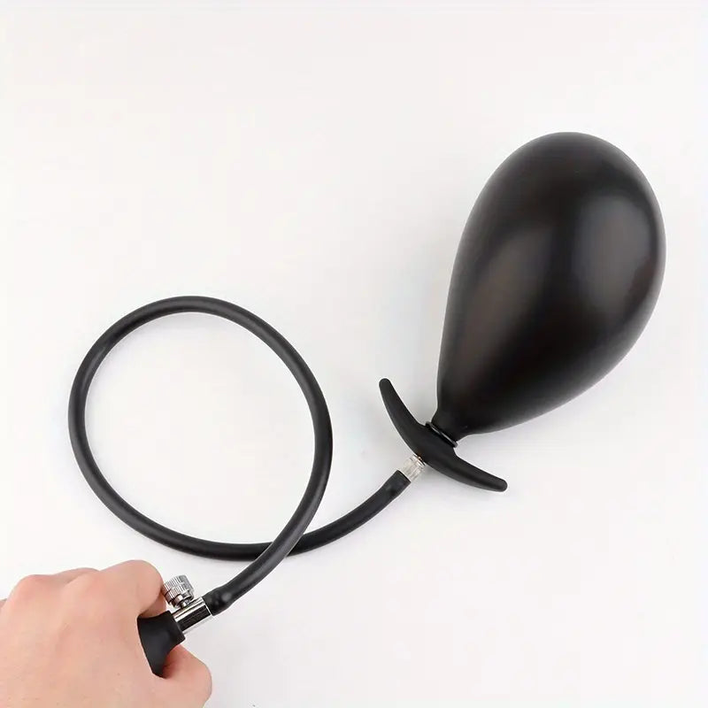 Silicone Inflatable Pump Dilator Massager Butt Plug For Couples Battery Free