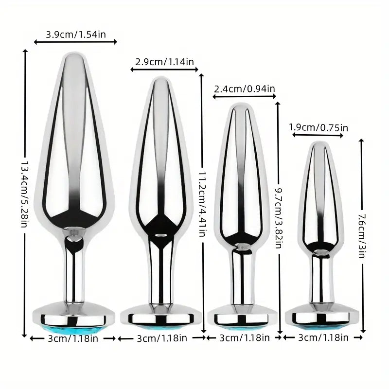 Metal Anal Plug Three Sizes For Anal Expansion Anal Love Sex Toy