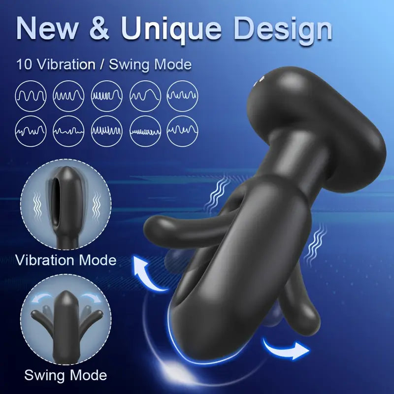 10-Modes Anal Vibrator Swing Plug Prostate Massager For Men App Control