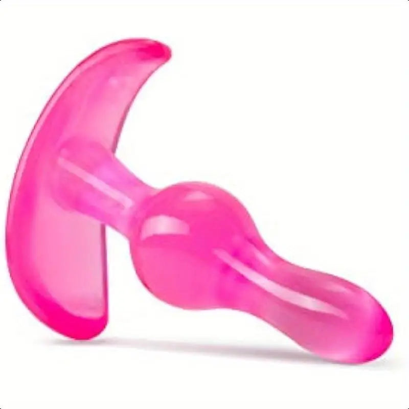 Blush Curvy Anal Plug Wearable 3.5" Beginners Tapered Soft Anal Toy