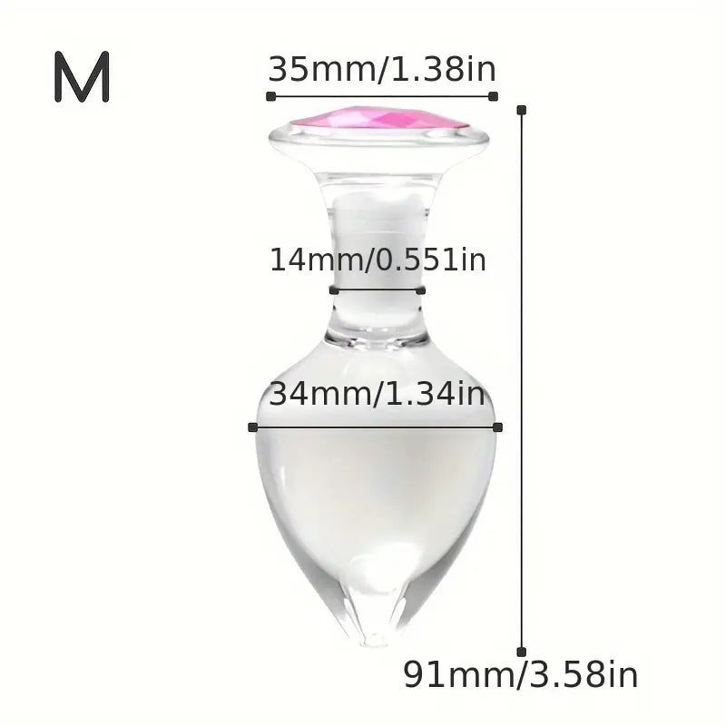 Crystal Non-Metal Anal Plugs For Anal Expansion Outing Crystal Anal Toy