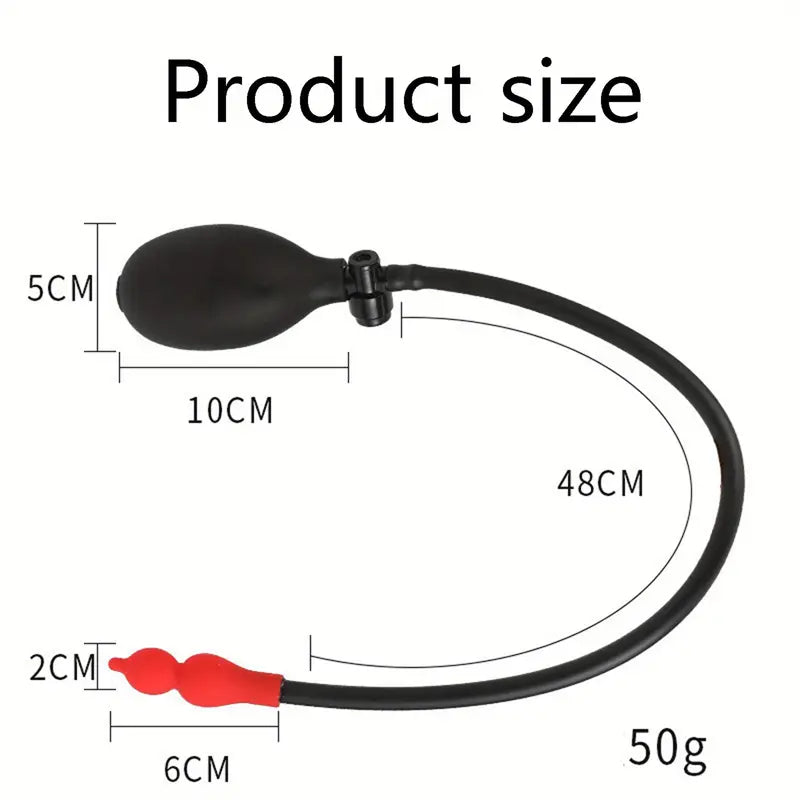 Unisex Anal Plug With Inflation Controller Inflatable Flirting Adult Toy