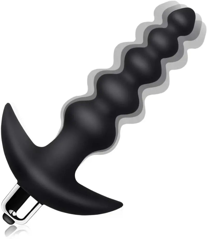 Butt Plug Flexible Silicone Graduated Design Vibrating Anal Beads