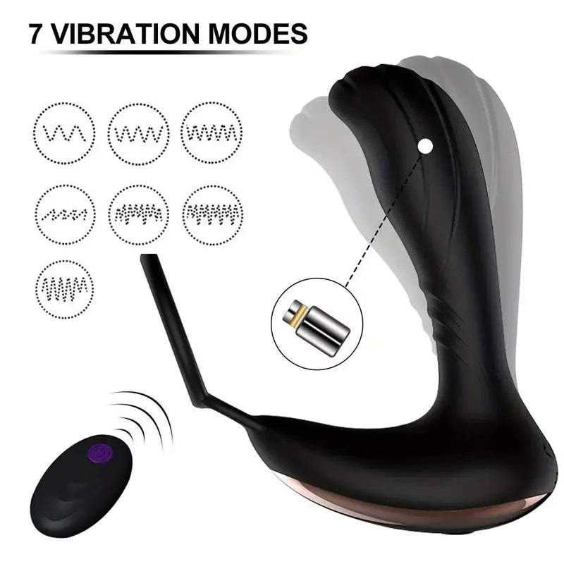 Thrusting Vibrating Butt Plug Anal Vibrator Remote Sex Toy Prostate Massager