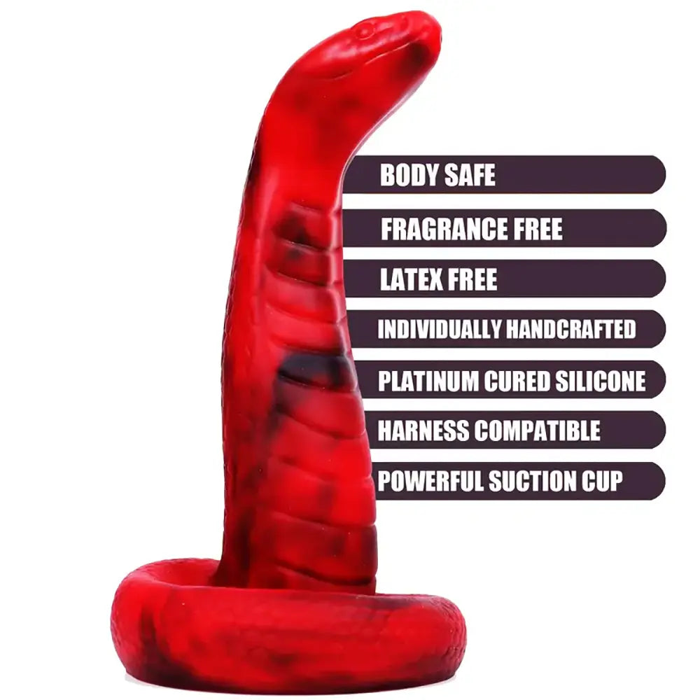 Soft Silicone Snake-Shaped Handcrafted Harness Compatible Butt Plug