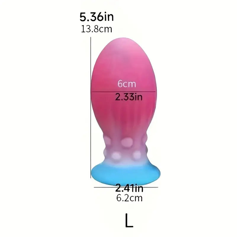Bright Color Unisex Soft Silicone Anal Plug Toy Anus Dilator Massager