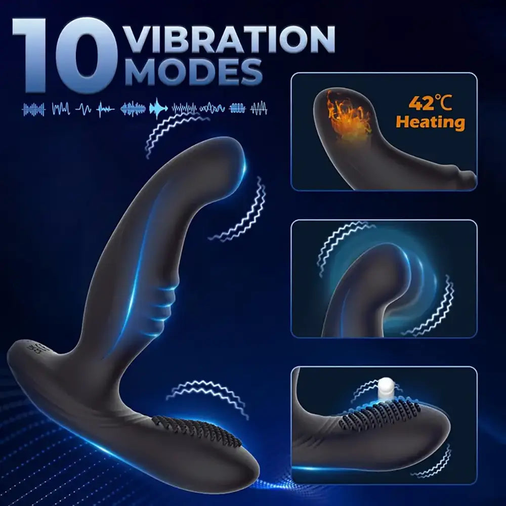 Finger-like Wiggle Prostate Massager Dual Vibrating Anal Vibrator