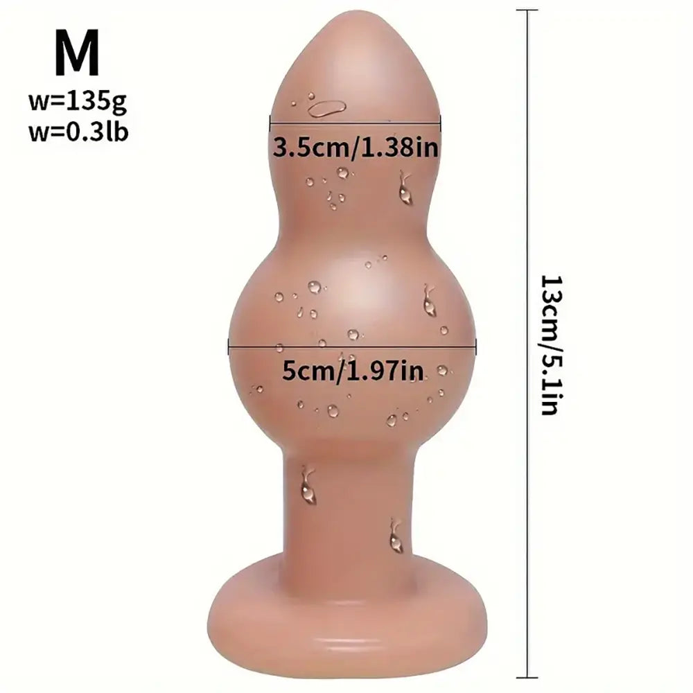 Big Butt Plug With Suction Stimulator Female Masturbation Sex Toy