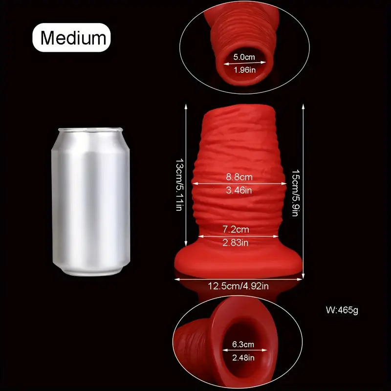 Hollow Butt Plug Silicone Soft Anal Dilatation Enema Prostate Massager