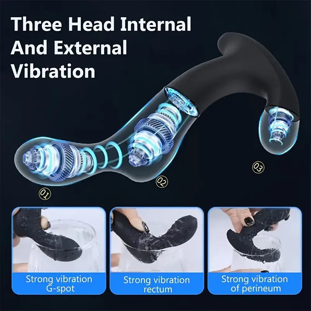Prostate Vibrating Massager 3 in 1 Remote Anal Vibrator Sex Toy