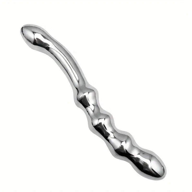 Stainless Steel Double Heads G Spot Prostate Massage Metal Anal Beads