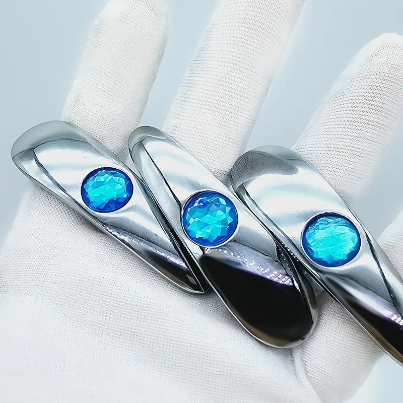 Aluminum Alloy Anal Plug Washable G-Point Dilator with Jewel Base