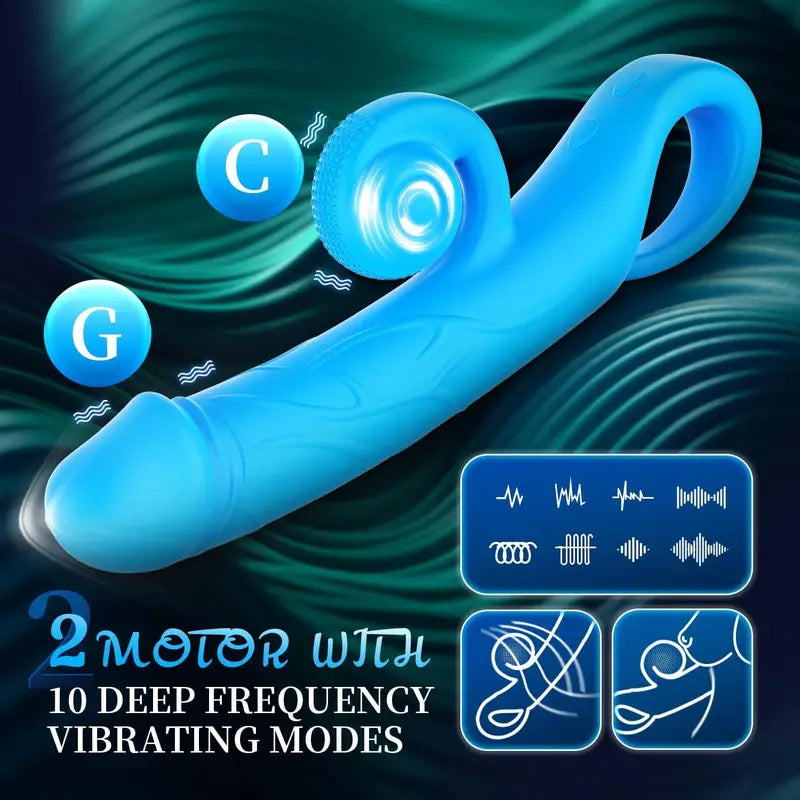 C G Spot Vibrator 4in 1 Stimulator 10+10 Deep Frequency Dildo Vibrator