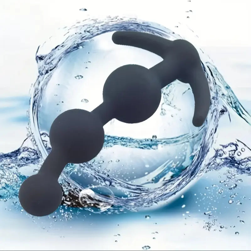 Silicone Anal Beads Butt Plug Three Ball Anal Chain Link Anal Beads