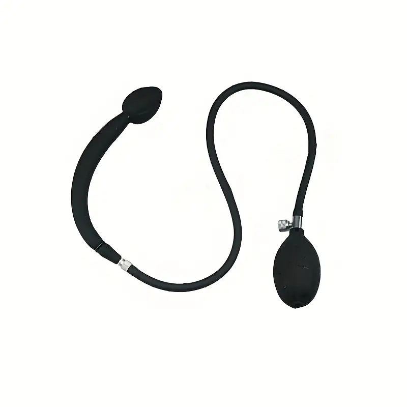 Liquid Silicone Inflatable Anal Plug With Rolling Ball Inflatable Anal Plug