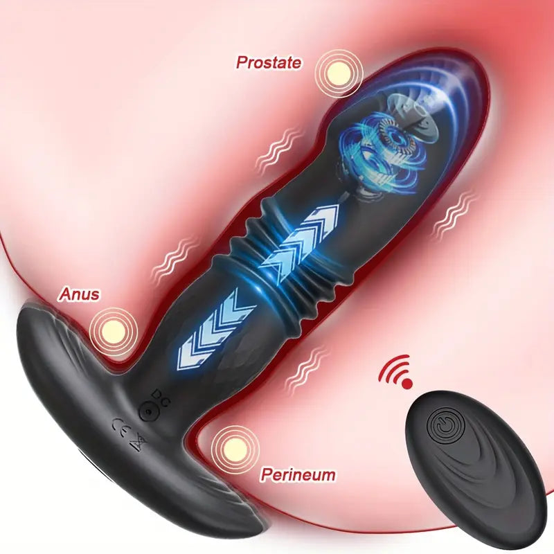 10 Thrusting & Vibrating Modes Thrusting Vibrator Anal Vibrator Butt P 10 Thrusting & Vibrating Modes Thrusting Vibrator Anal Vibrator Butt P