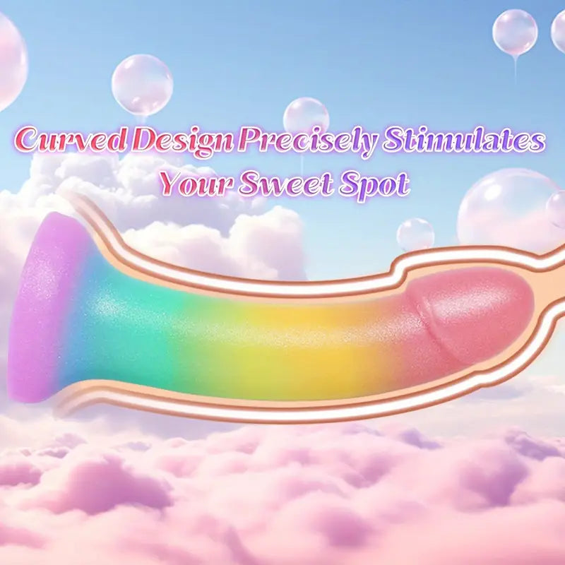 7in Liquid Silicone Soft G Spot Anal Suction Cup Dildo For Women Pleasure