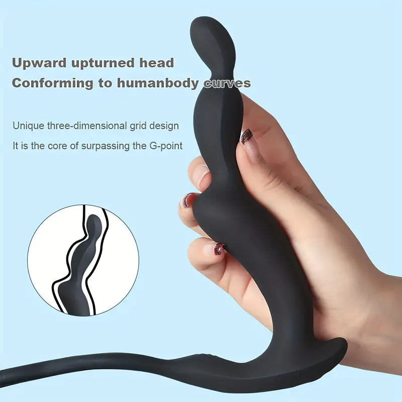 Locking Vibrating Massager Anal Protector Vibrating Retractable Anal Plug