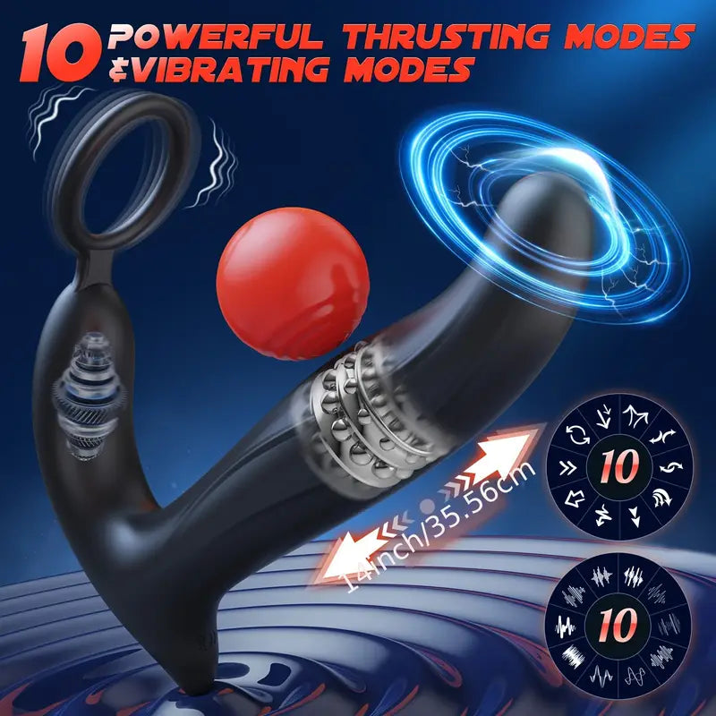 Wiggling Anal Plug Butt Plug Prostate Massager Male Sex Toy Anal Vibrator