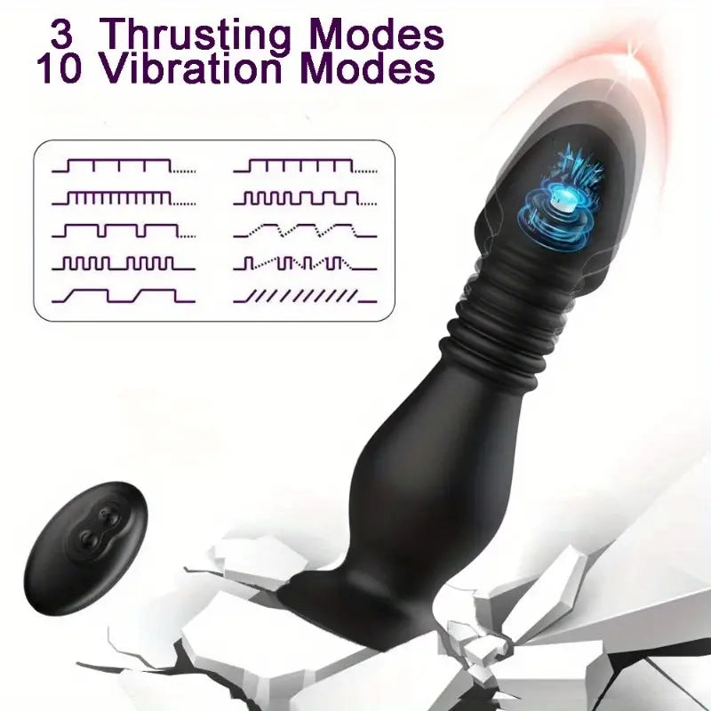 Telescopic Vibrating Butt Plug Anal Vibrator For Women Ass Anal Dildo