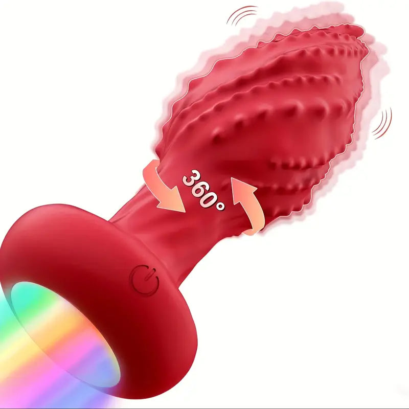 Silicone Anal Toy Butt Plug Training Kit With 9 Frequency Vibrating Anal Plug