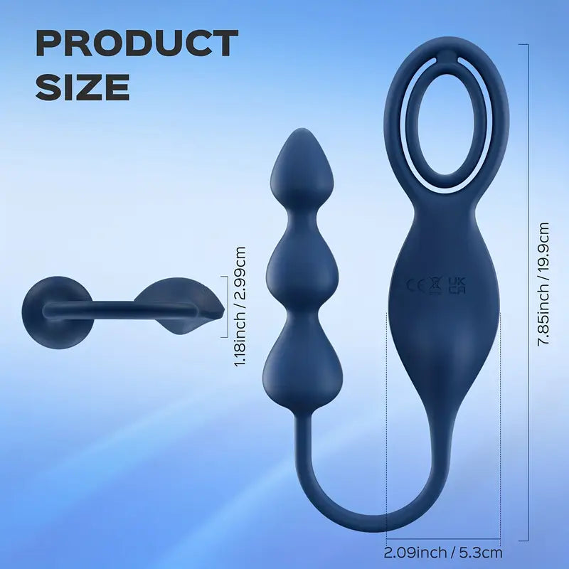 Male Prostate Massage Vibrator 7 Vibrating Modes Anal Plug Cock Ring