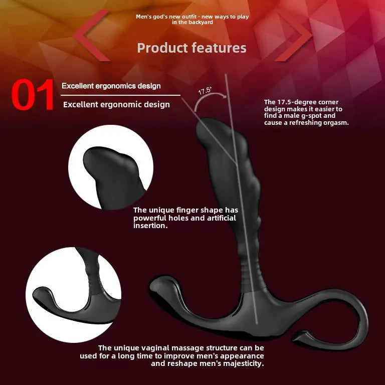 Silicone Anal Plug For Men Couples Ergonomic Design Flexible & Rigid Shaft
