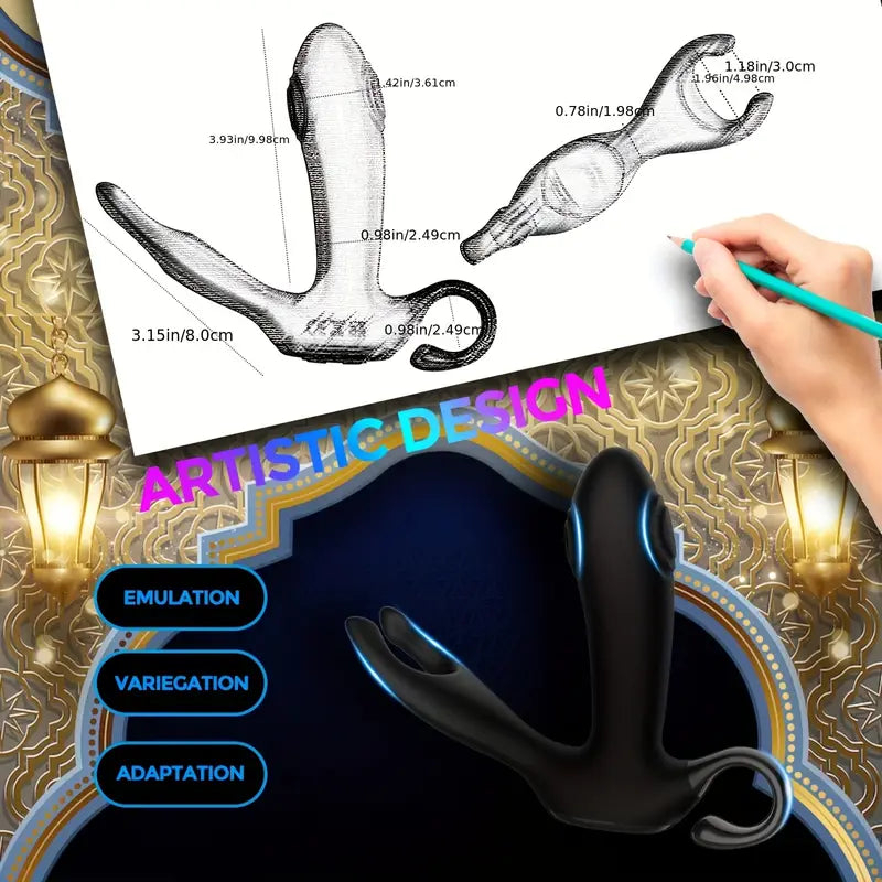 Wiggle Prostate Massager Silica Gel Anal Vibrator Dual Vibrating Butt Plug