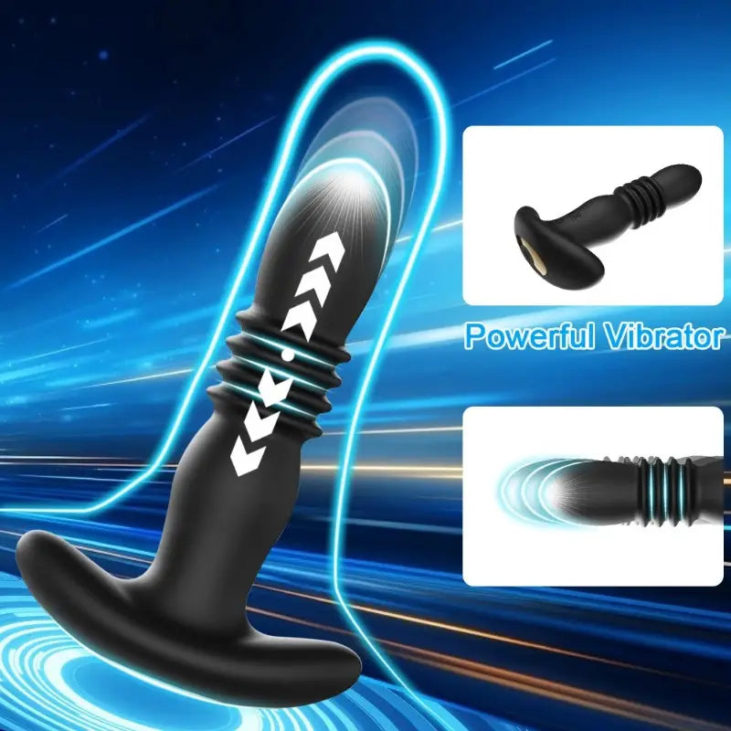 Retractable Vibrating Anal Plug Vibrator Prostate Massage Butt Plug Dildo