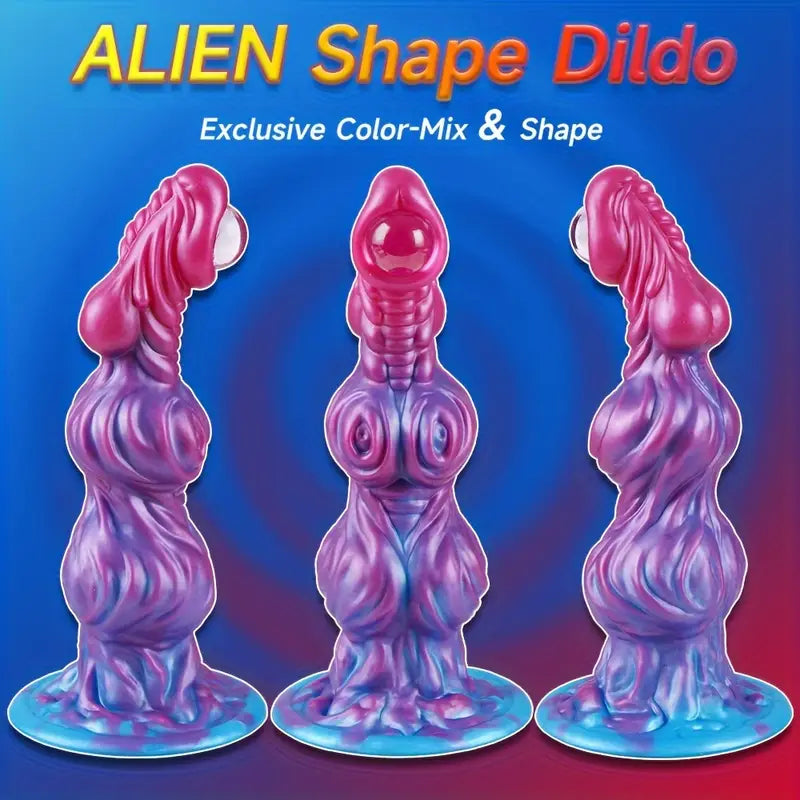 10.24in Alien Design Realistic Silicone Knot Dildo Huge Fantasy Monster