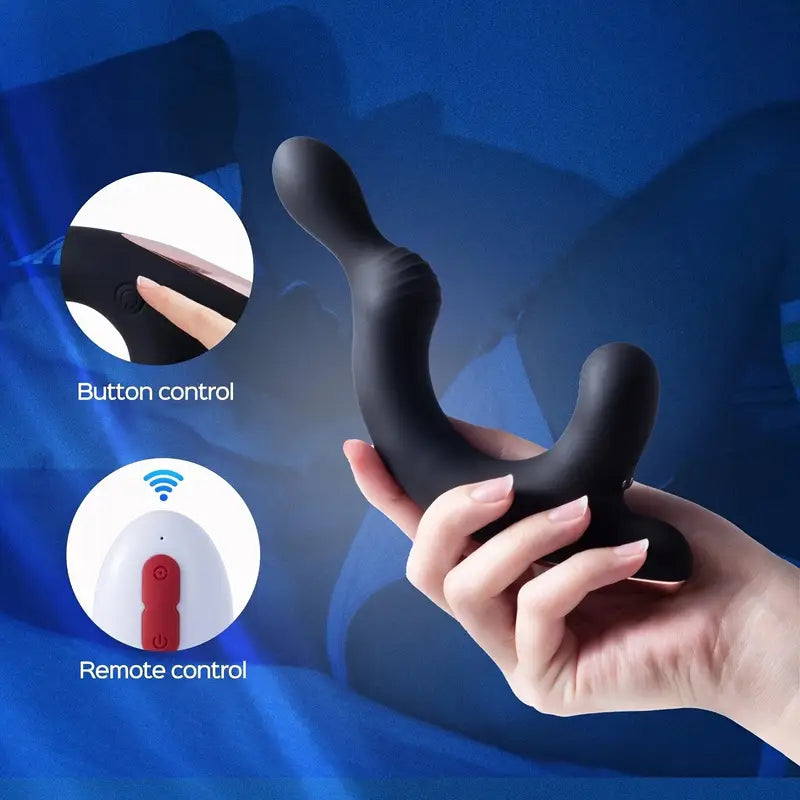 Ring-like Scrotum Holder Rocky With 9 Energetic Vibrating P-spot Butt Plug