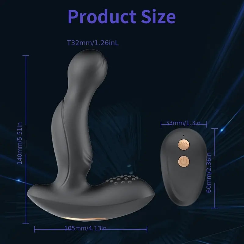 Vibrating Anal Plug G-Spot Stimulator Prostate Massager Buckle Male Toy