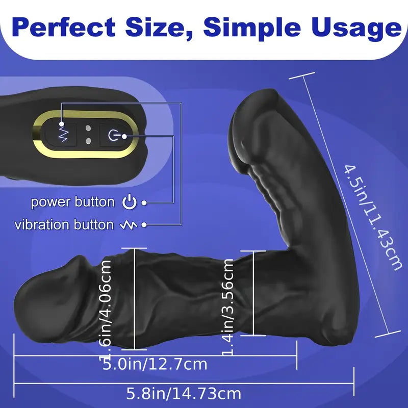 Heated Butt Plug Sex Toy Massager Inflatable Prostate Massager Anal Vibrator