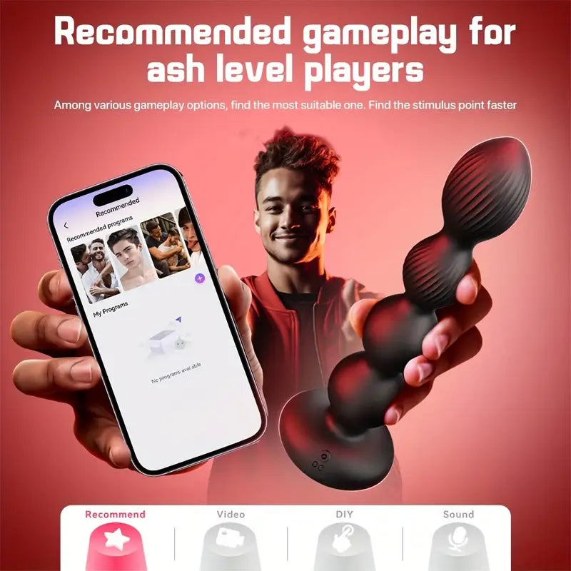 360° Rotating Vibrating Butt Plug 10 Modes Massager App Remote Control