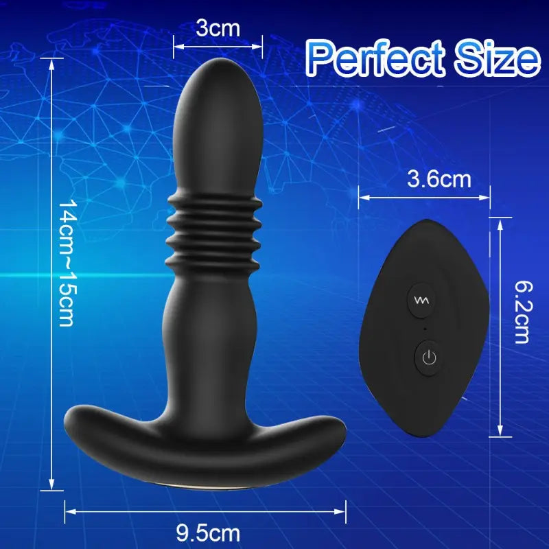 Retractable Vibrating Anal Plug Vibrator Prostate Massage Butt Plug Dildo
