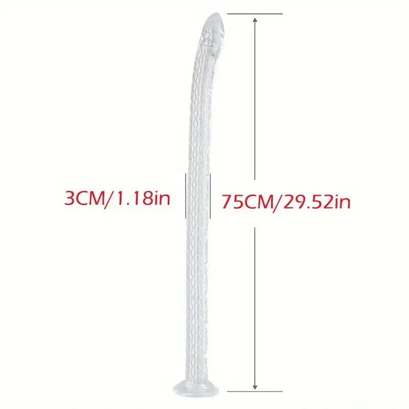 17.7in 29.52in 39.37in Dragon Whip Anal Stump Long Snake Scales Hip Dildo