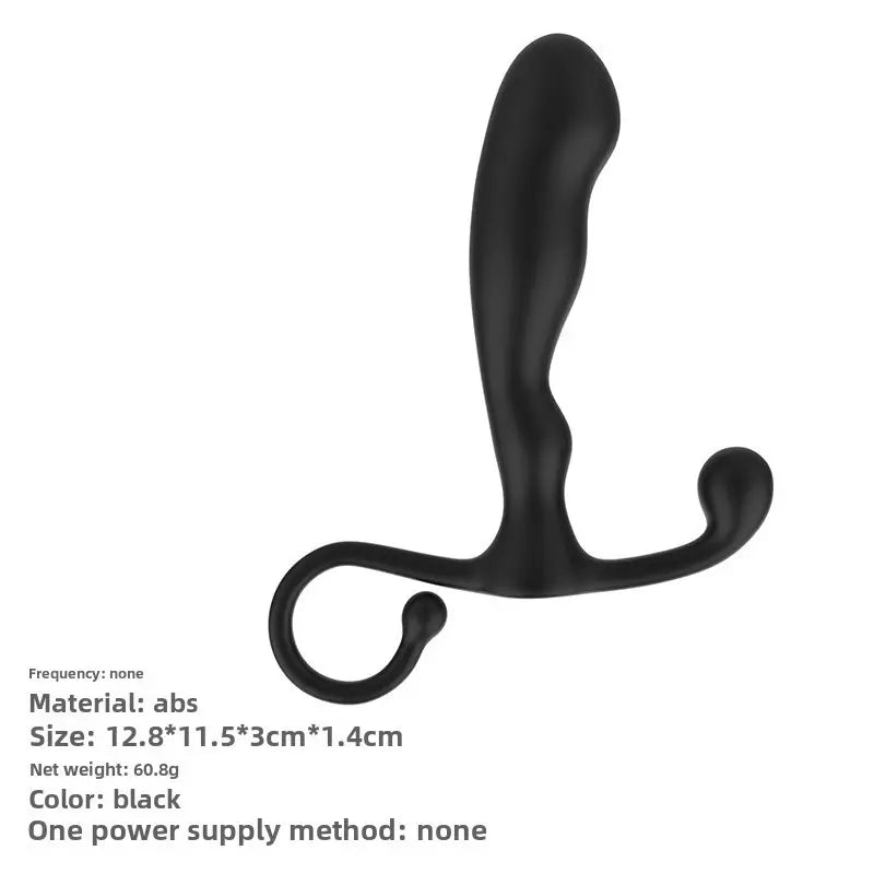 Black ABS Anal Plug Sm Bead Wand Adult Toy Curved Design For Stimulation