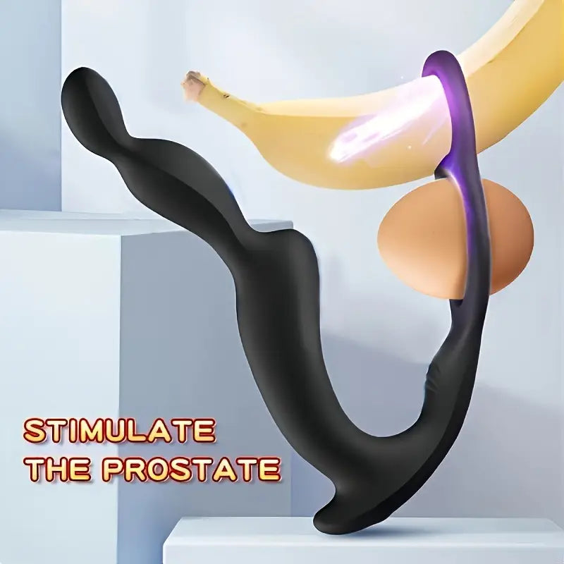 Double Penis Ring Prostate Pubic Double Point Straight Intestine Massager