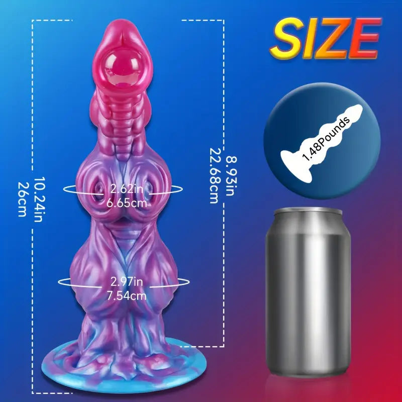 10.24in Alien Design Realistic Silicone Knot Dildo Huge Fantasy Monster