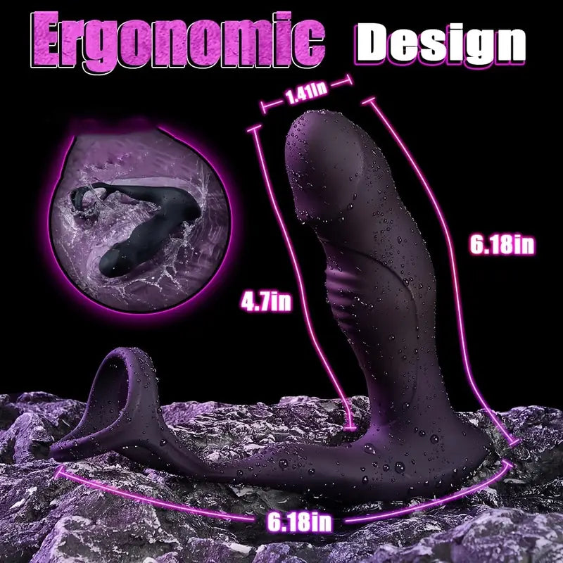 Swinging Anal Vibrator Prostate Massager With Penis Ring 9 Swing Thrusts