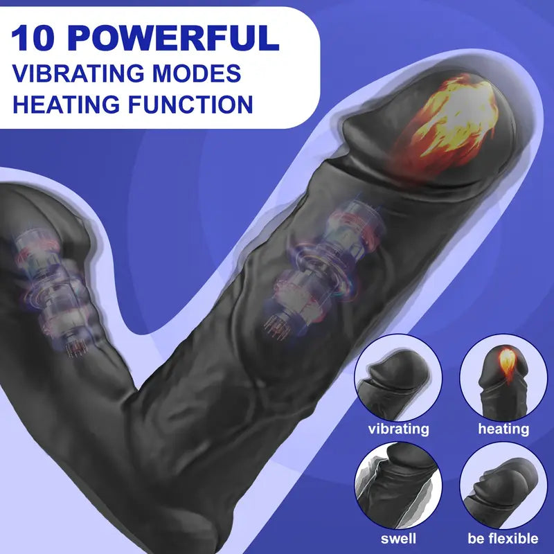 Heated Butt Plug Sex Toy Massager Inflatable Prostate Massager Anal Vibrator