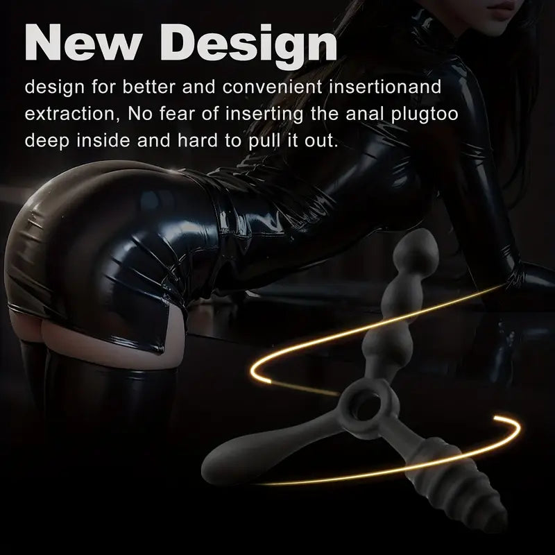 3 In 1 Butt Plug Training Set Tapered Designs For Easy Insertion Silicone