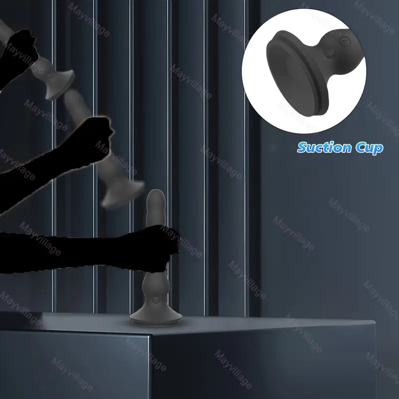 10 Vibrating 4 Wave Modes Butt Plug Vagina Massager G Spot Stimulator