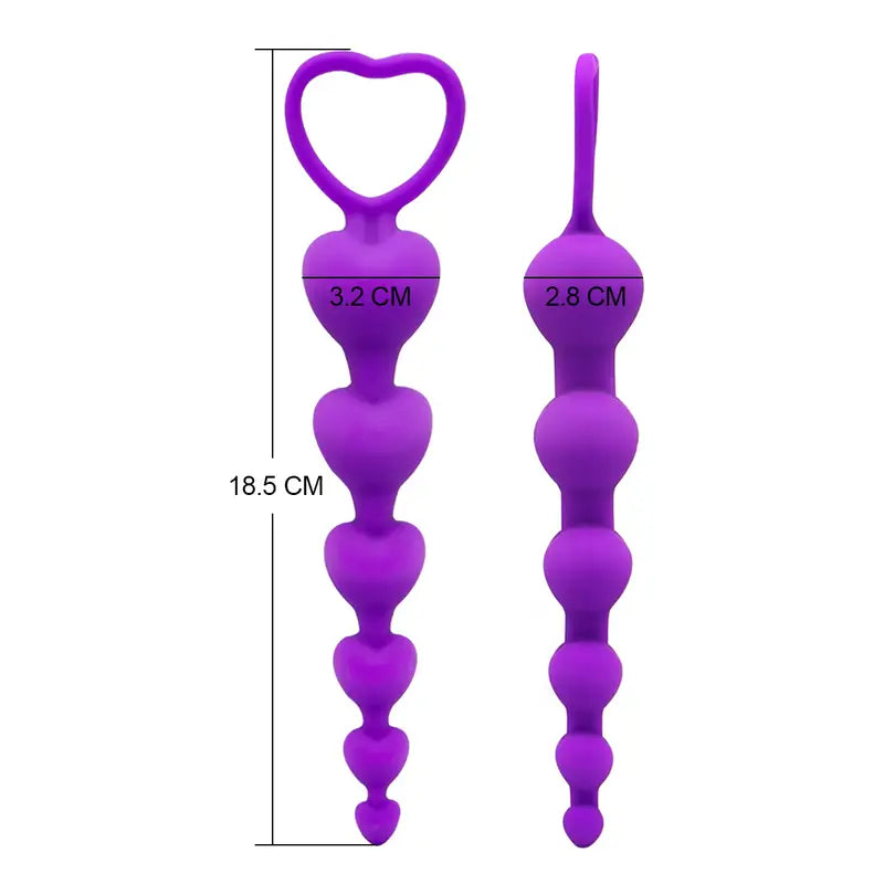 7.87inch Silicone Anal Beads Prostate Stimulator Ball Butt Plug Adult Toy