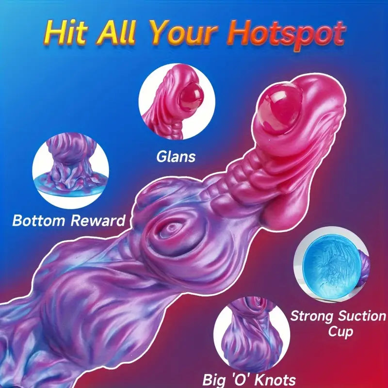 10.24in Alien Design Realistic Silicone Knot Dildo Huge Fantasy Monster