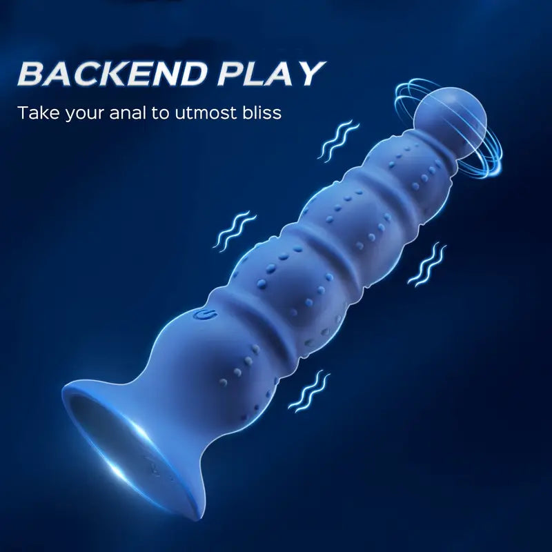 Vibrating Anal Plug Prostate Massage Soft Anal Beads Butt Vibrator