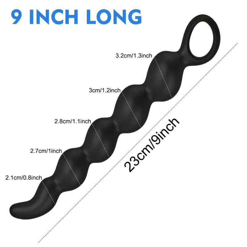 Soft Silicone Women Men Anal Toy Prostate Massager Butt Plug Anal Beads
