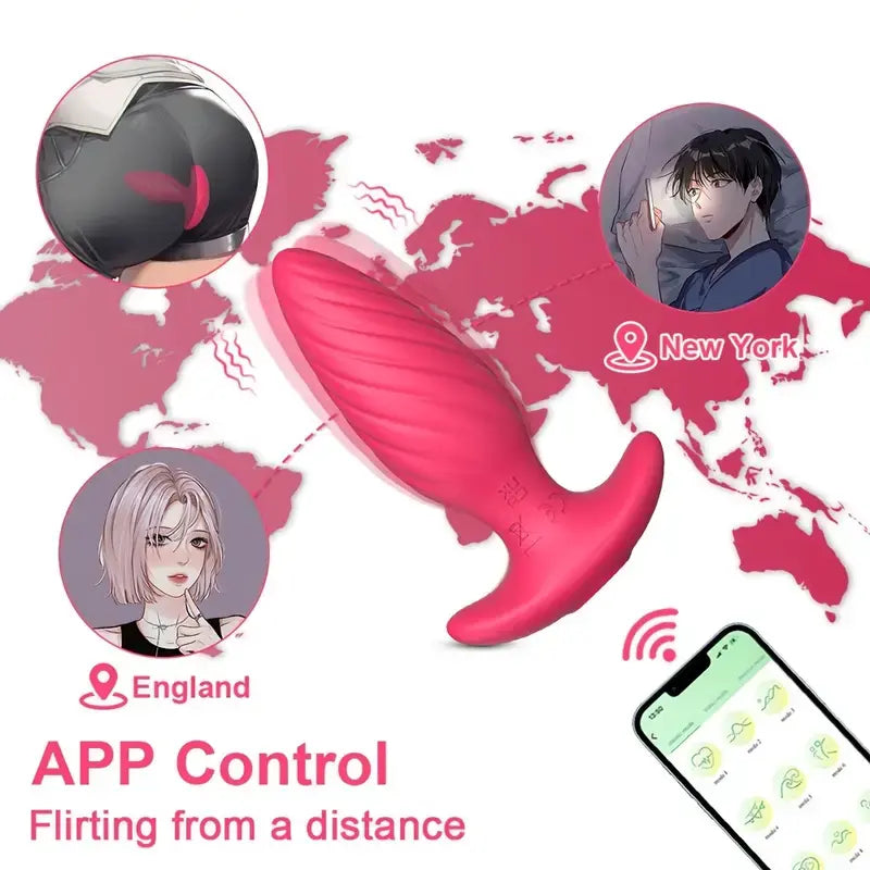 Thrusting Sex Toy Anal Plug Vibrating Butt Plug G Spot Prostate Vibrator