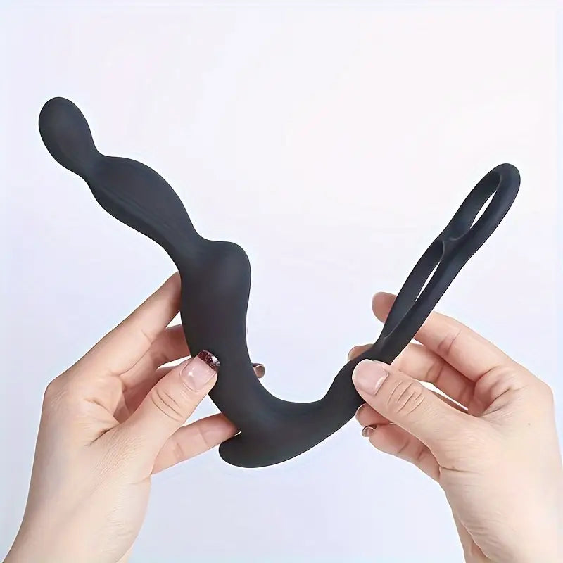 Double Penis Ring Prostate Pubic Double Point Straight Intestine Massager